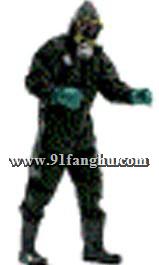防酸连体服，B级防化服，半封闭式防化服，化学防护服，上海蓬程