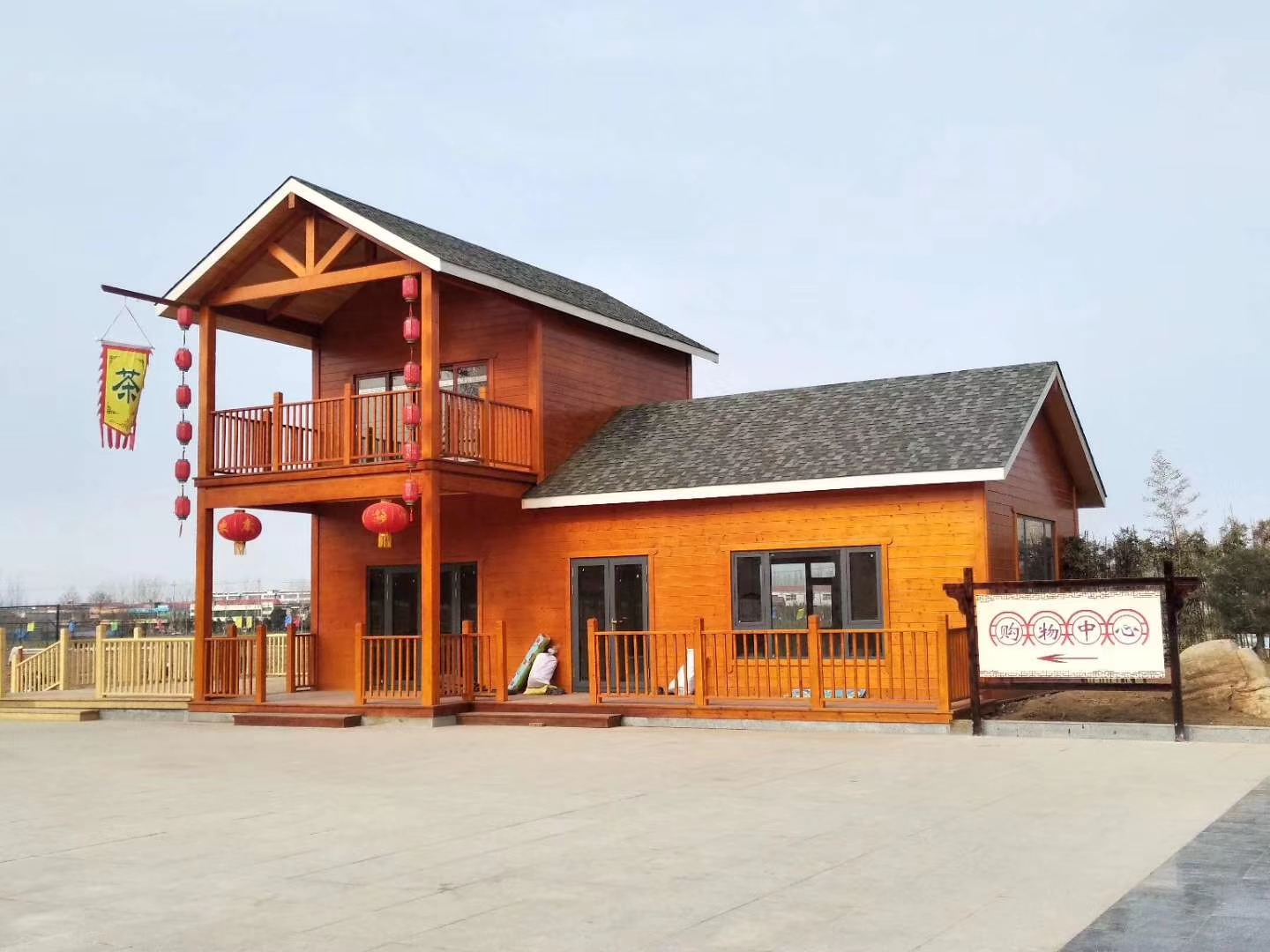 三仕爵汕头木屋别墅.东莞木屋售卖亭.移动别墅木屋定制